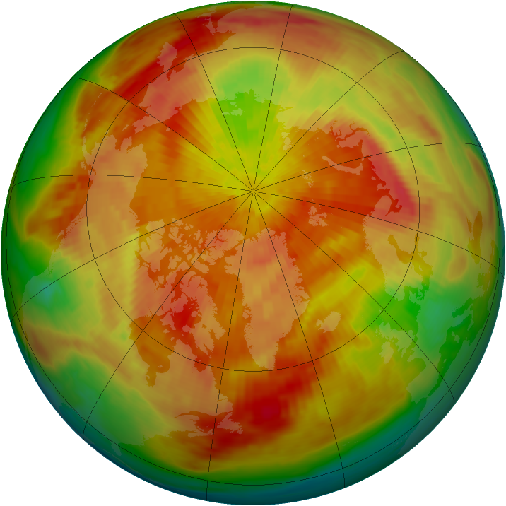 Arctic ozone map for 28 March 1981